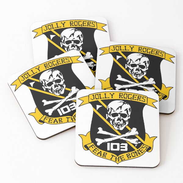 Artikelvorschau, VFA-103 Jolly Rogers Fear the Bones Militärschildabzeichen entworfen und verkauft von CharlieDesings.