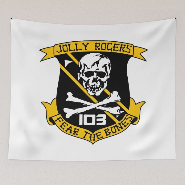 Item preview, VFA-103 Jolly Rogers Fear the Bones Military Shield Insignia designed and sold by CharlieDesings.