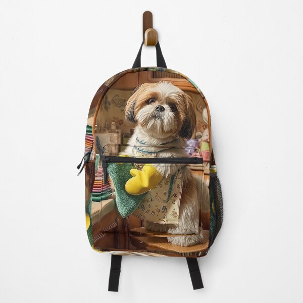 Item preview, Cute Shih Tzu Washing Dishes – Adorable Kitchen Dog Art designed and sold by AmetistLight.