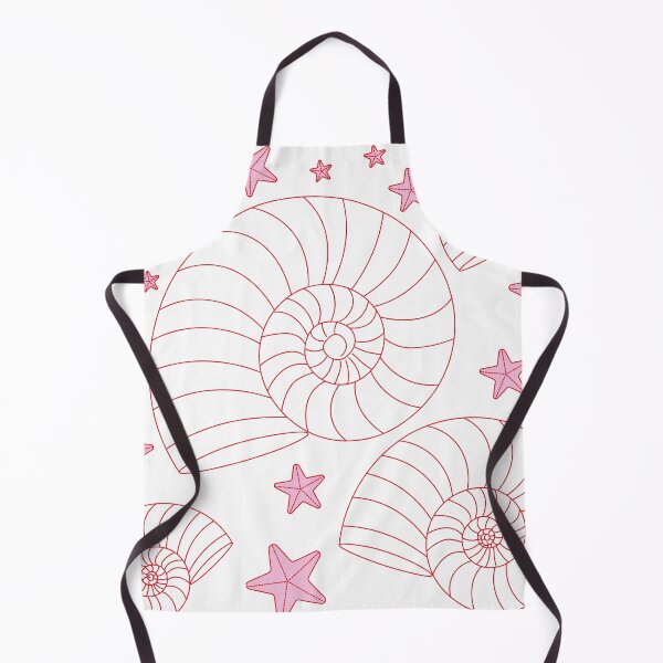 Item preview, Red Nautilus Shell Pattern – Coastal Ocean Minimalist Seashell & Starfish Aesthetic Design designed and sold by SurfaceLab.