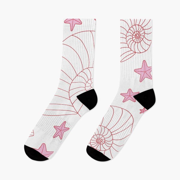 Item preview, Red Nautilus Shell Pattern – Coastal Ocean Minimalist Seashell & Starfish Aesthetic Design designed and sold by SurfaceLab.