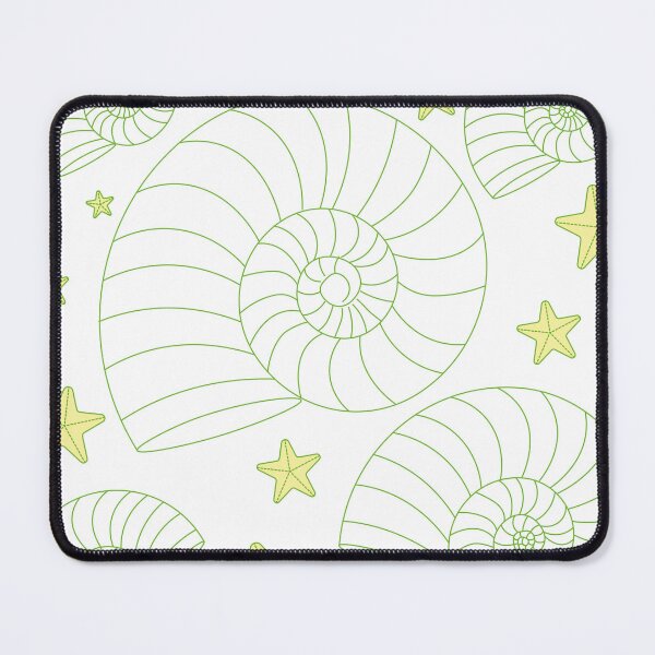 Item preview, Green Nautilus Shell Pattern – Coastal Ocean Minimalist Seashell & Starfish Aesthetic Design designed and sold by SurfaceLab.