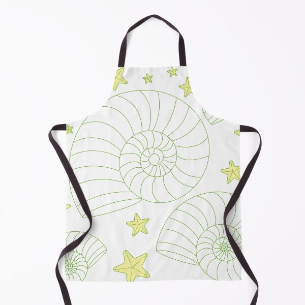 Item preview, Green Nautilus Shell Pattern – Coastal Ocean Minimalist Seashell & Starfish Aesthetic Design designed and sold by SurfaceLab.