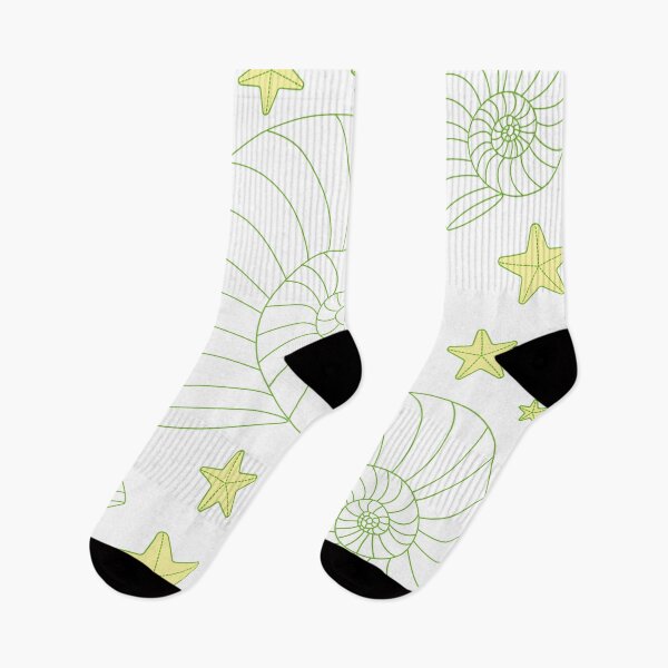 Item preview, Green Nautilus Shell Pattern – Coastal Ocean Minimalist Seashell & Starfish Aesthetic Design designed and sold by SurfaceLab.