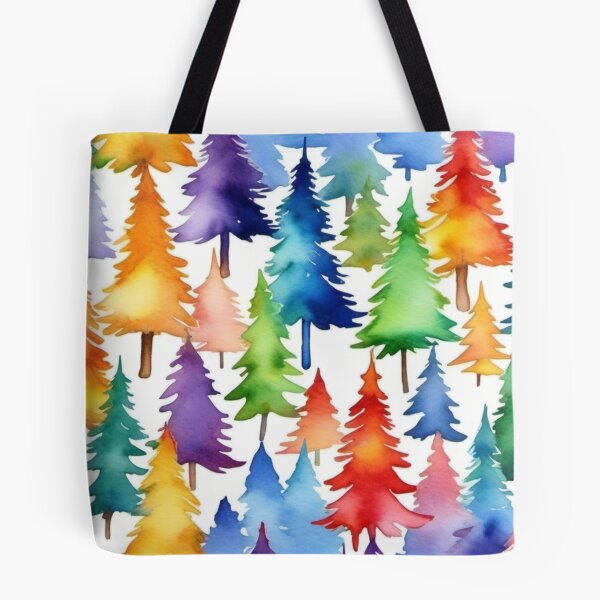 Item preview, Colorful Christmas tree patterns designed and sold by Kraftbaum.