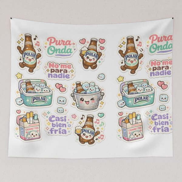 Item preview, "Nobody Can Stop Me" Kawaii Beer Sticker Sheet - Retro Fancy 1988 designed and sold by elglotonmusical.