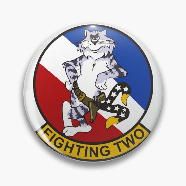 Artikelvorschau, VF-2 Fighting Two Tomcat Maskottchen Retro Luftfahrt Emblem entworfen und verkauft von CharlieDesings.