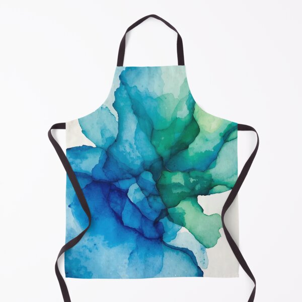 Item preview, Blue and green watercolor splashes designed and sold by ba-gonz.
