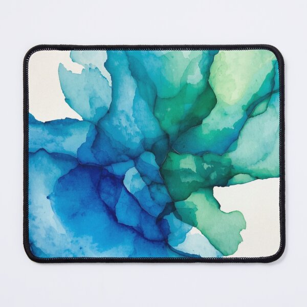 Item preview, Blue and green watercolor splashes designed and sold by ba-gonz.