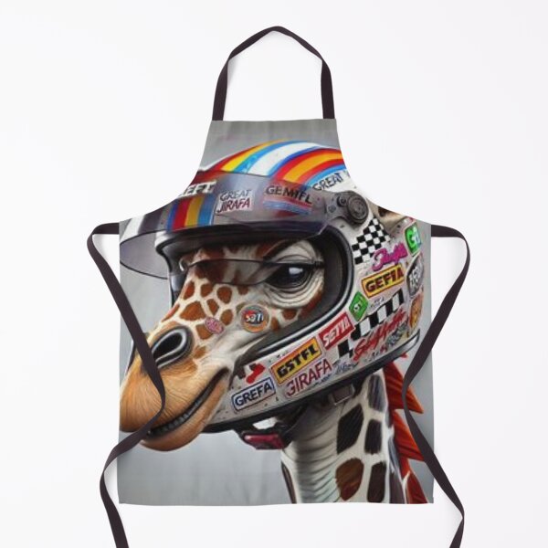 Item preview, “GREAT GIRAFA GRAND PRIX — The Helmet‑Hero Racer Who Breaks the Speed Limit of Reality” designed and sold by Print Fiction.