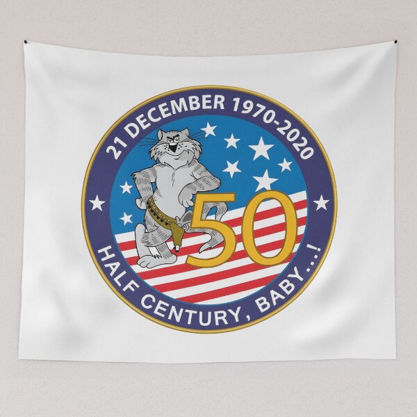 Item preview, F-14 Tomcat 50th Anniversary Half Century Baby Commemorative Patch designed and sold by CharlieDesings.
