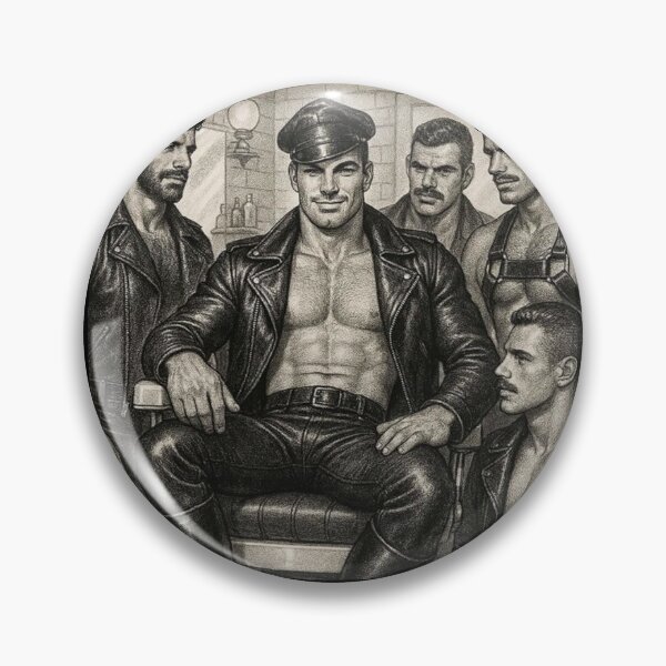 Item preview, Vintage Leather Legends Barbershop Brotherhood Series A Close Shave Leder Pride Tom of Finland Tribute Graphic Design designed and sold by ItsAKinkThing.