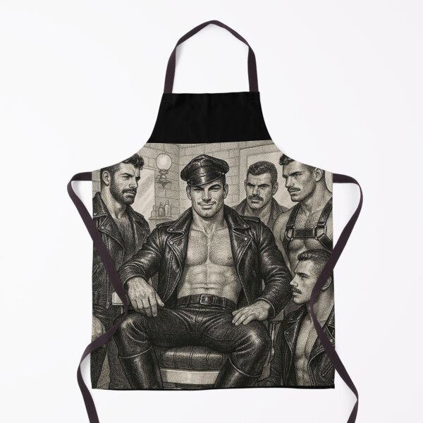 Item preview, Vintage Leather Legends Barbershop Brotherhood Series A Close Shave Leder Pride Tom of Finland Tribute Graphic Design designed and sold by ItsAKinkThing.
