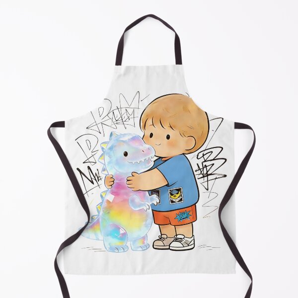 Item preview, Rainbow Crystal Dino Hug - Boy & Dinosaur Family designed and sold by PrintStichCo.