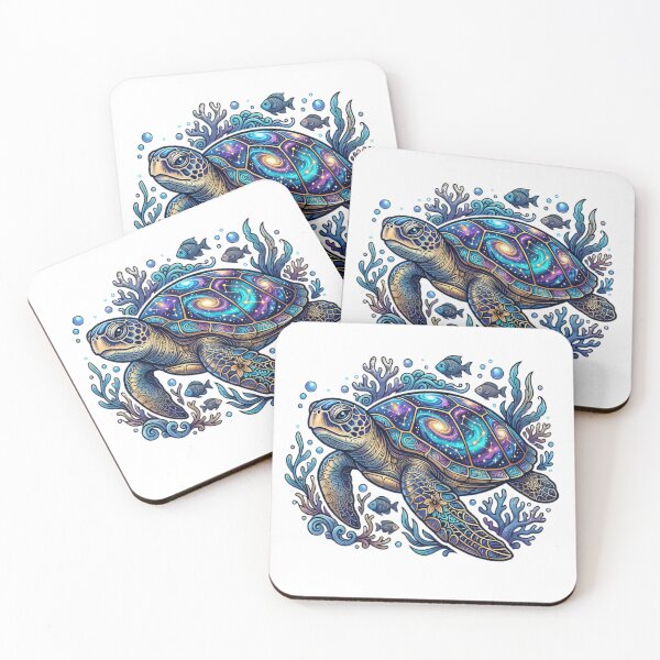Item preview, Galactic Sea Turtle – Cosmic Ocean Art designed and sold by Chaoscience.