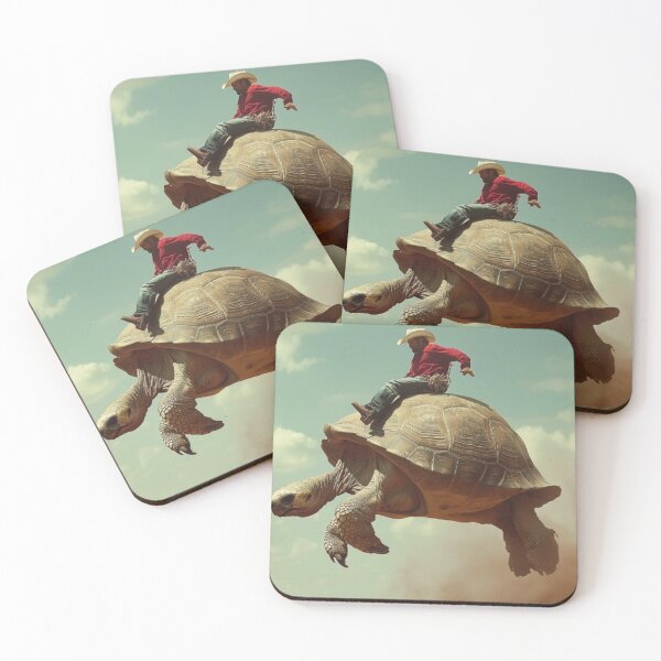Item preview, “SKY‑RIDER COWBOY — The Slowest, Wildest, Most Legendary Tortoise Rodeo in the Multiverse” designed and sold by Print Fiction.