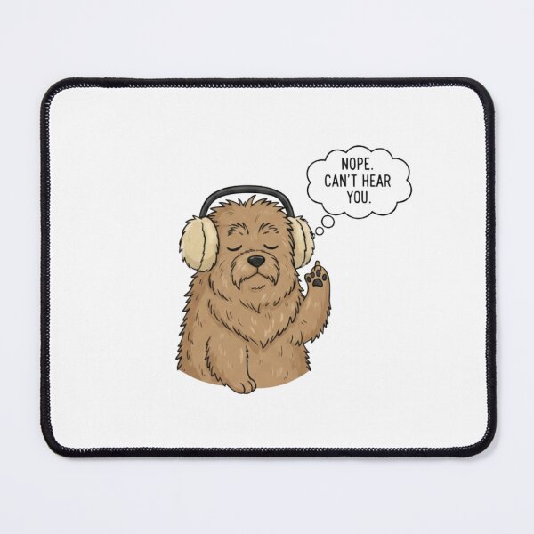 Item preview, dog wearing earmuffs designed and sold by Letter & Petal.