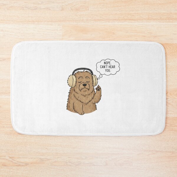 Item preview, dog wearing earmuffs designed and sold by Letter & Petal.