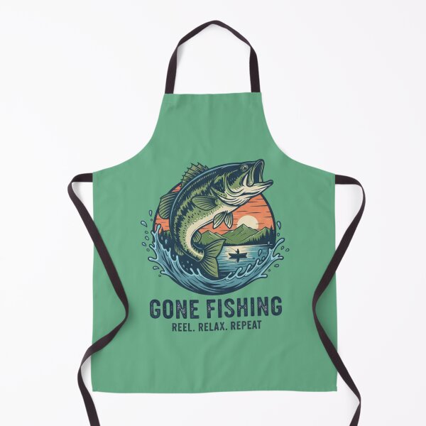 Item preview, Gone Fishing: Reel, Relax, Repeat - Vintage Bass Fishing Graphic Tee designed and sold by InkWeaveShop.