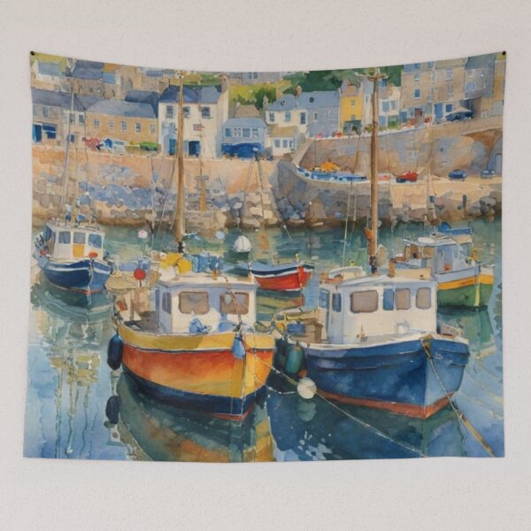 Item preview, Trawler Boats in the Harbor Basin designed and sold by sid1802.