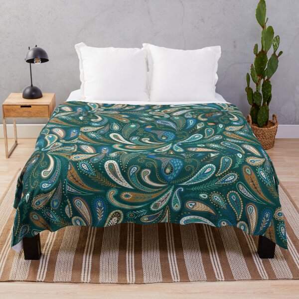 Item preview, Elegant Teal Paisley Pattern – Vintage Ornamental Floral Design designed and sold by Ruchika413.
