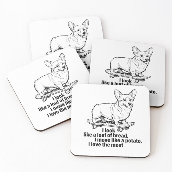 Item preview, Corgi Loaf & Potato – Funny Skate Dogs Club designed and sold by PhokaPhokich.
