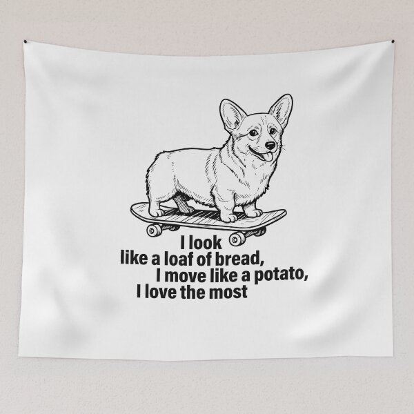 Item preview, Corgi Loaf & Potato – Funny Skate Dogs Club designed and sold by PhokaPhokich.