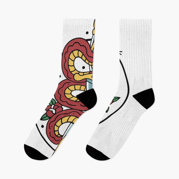 Item preview, Old school snake and dagger tattoo illustration designed and sold by graphickamla.