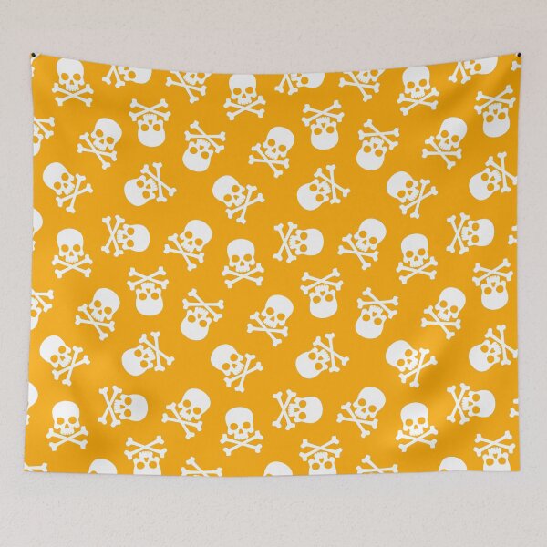 Item preview, Yellow Skull Seamless Pattern designed and sold by OEKAKIYASAN.