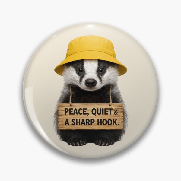 Item preview, Peace Quiet Sharp Hook Badger designed and sold by EimSol.