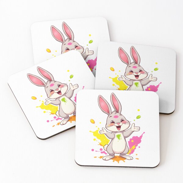 Item preview, Holi Bunny – Pink & Yellow Bliss designed and sold by Teewave-Ashish.