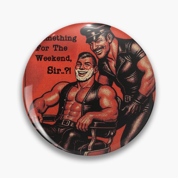 Item preview, Retro Gay Leather Humor Something For The Weekend, Sir? Tom of Finland Tribute Twisted Leather Poster Design  designed and sold by ItsAKinkThing.