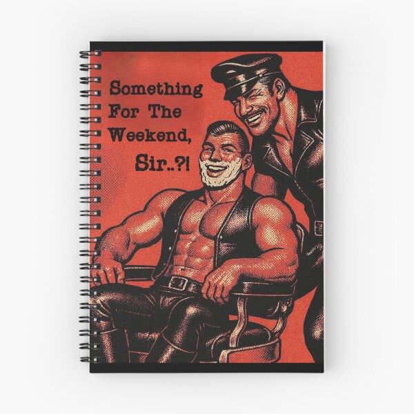 Item preview, Retro Gay Leather Humor Something For The Weekend, Sir? Tom of Finland Tribute Twisted Leather Poster Design  designed and sold by ItsAKinkThing.