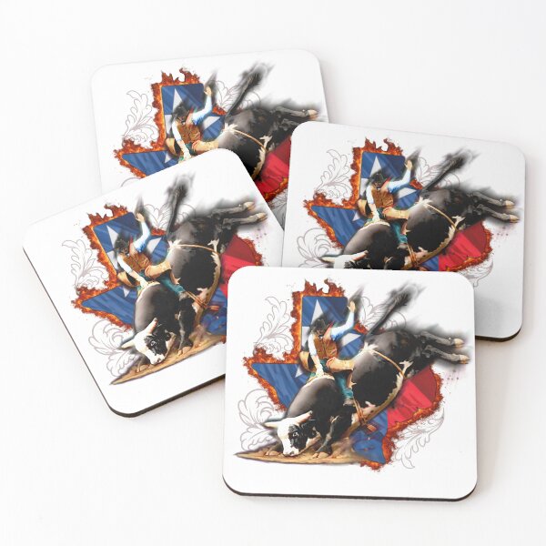 Item preview, Flaming Texas  Brand Bull Rider – Rodeo Cowboy Western Fire Art designed and sold by Color4Nature.