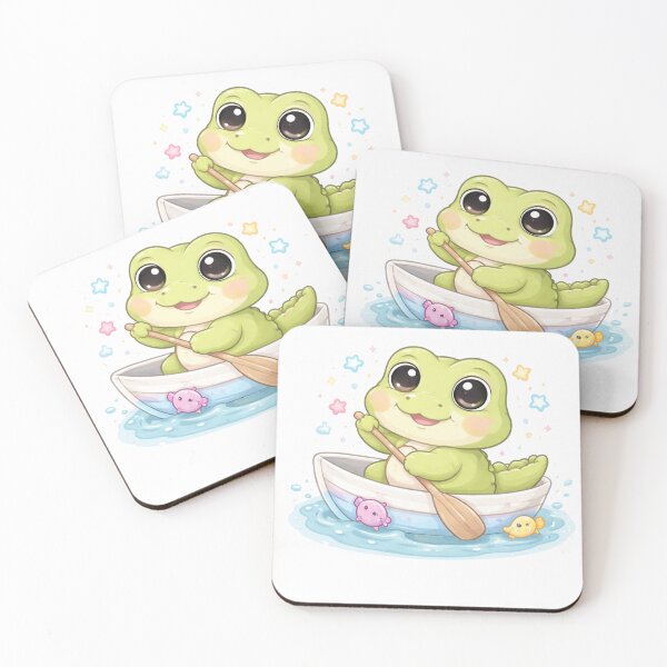 Item preview, Kawaii Croco Boat Adventure - Cute River Fun. designed and sold by Lylysun.