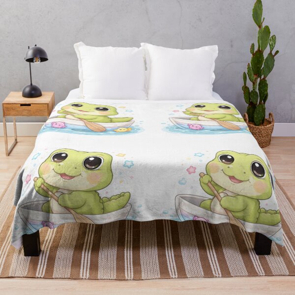 Item preview, Kawaii Croco Boat Adventure - Cute River Fun. designed and sold by Lylysun.