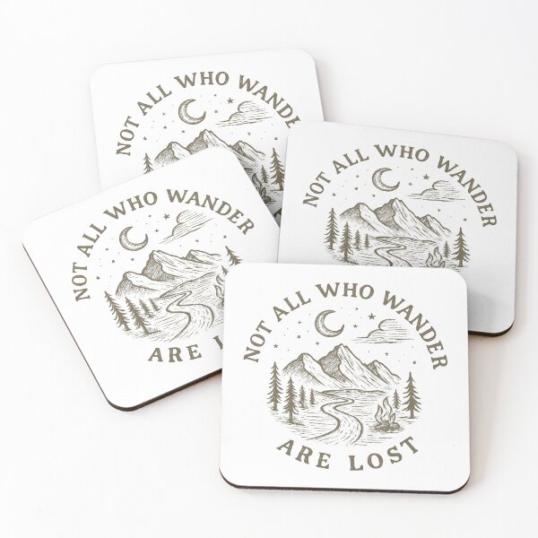 Item preview, Not All Who Wander Are Lost Vintage Adventure Camping Design designed and sold by Shopeon Designs.