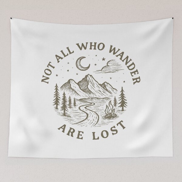 Item preview, Not All Who Wander Are Lost Vintage Adventure Camping Design designed and sold by Shopeon Designs.