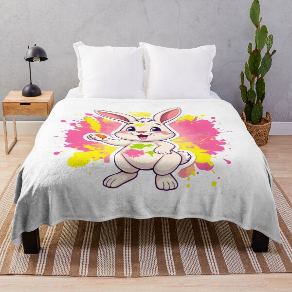 Item preview, Holi Bunny – Orange & Pink Fun designed and sold by Teewave-Ashish.