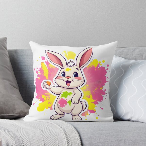 Item preview, Holi Bunny – Orange & Pink Fun designed and sold by Teewave-Ashish.