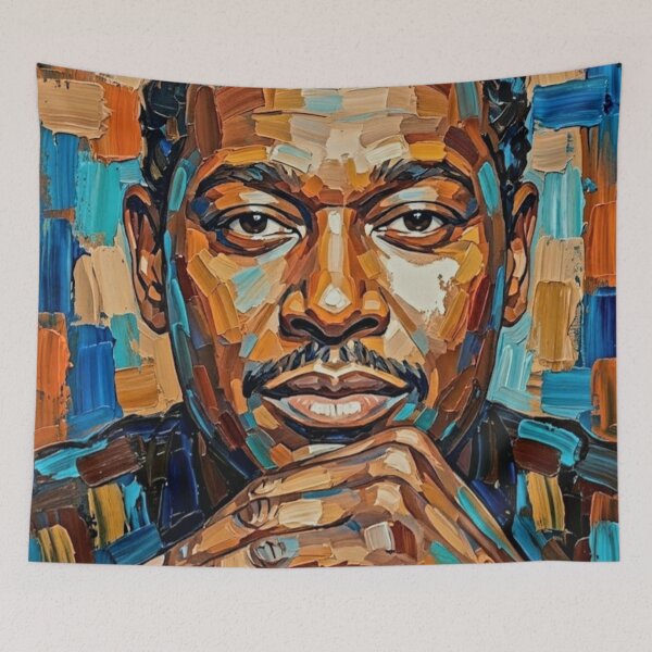 Item preview, The Velvet Voice: Luther Vandross Prismatic Impasto Portrait designed and sold by Art's Diner.