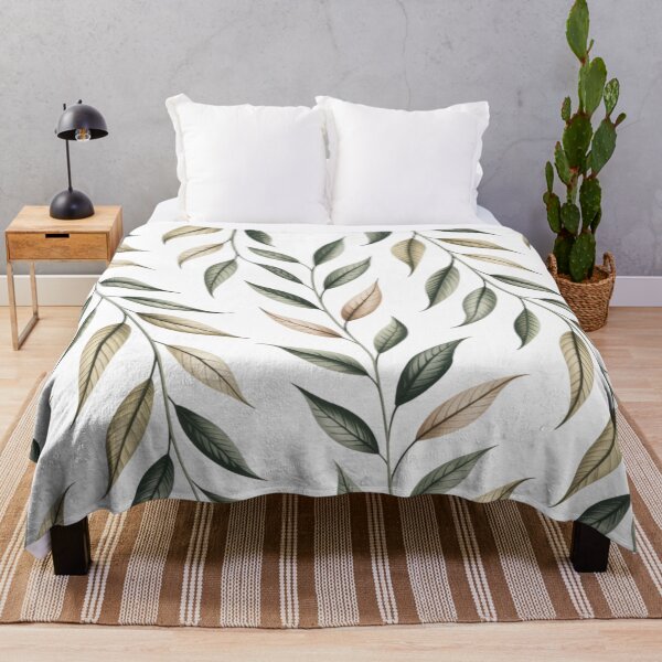 Item preview, White Sage Vertical Leaf Seamless Pattern On designed and sold by DesigntshirtWB.