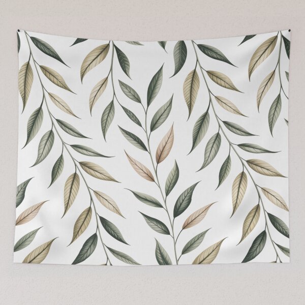 Item preview, White Sage Vertical Leaf Seamless Pattern On designed and sold by DesigntshirtWB.