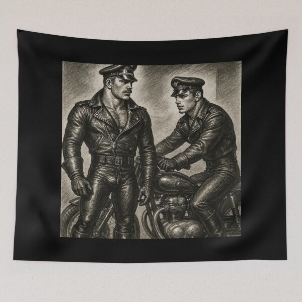 Item preview, Vintage Leather Legends Berlin Bikers Series Leder Pride Tom of Finland Tribute Graphic Design designed and sold by ItsAKinkThing.