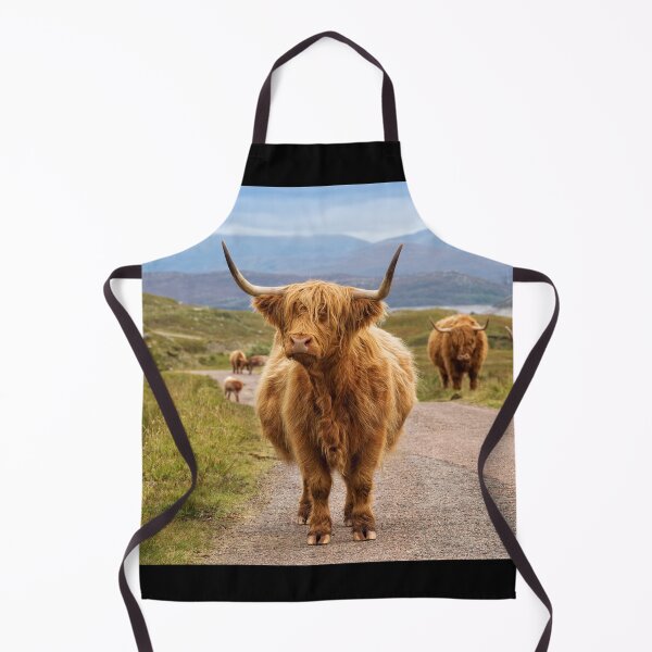 Item preview, Highland Cow Road Block Glen Garry Scotland. designed and sold by PhotosEcosse.