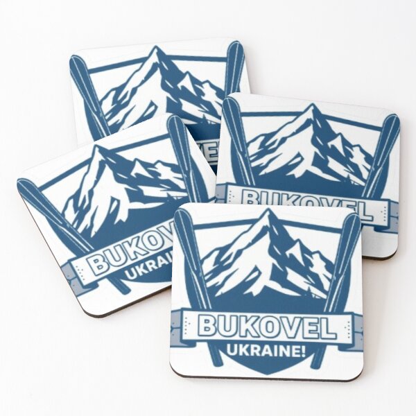 Item preview, Bukovel Ukraine Ski Poles and Mountain Emblem designed and sold by MystiColo.