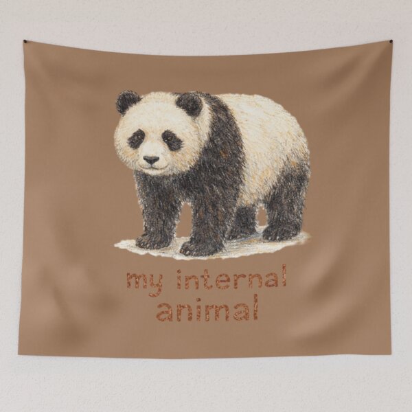Item preview, My Internal Animal Panda – Realistic Colored Pencil Panda Art designed and sold by JOANNASKAH.