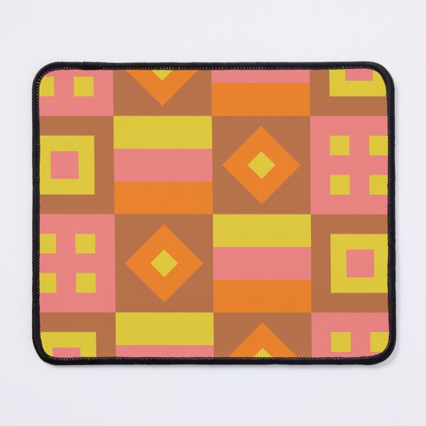Item preview, retro-inspired squares and diamonds on checkered background designed and sold by Sheridanlongdog.