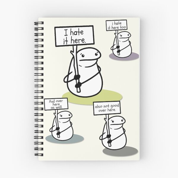 Item preview, I Hate It Here (Everywhere Edition) – Relatable Chaos Doodle designed and sold by CautionChaosCo.