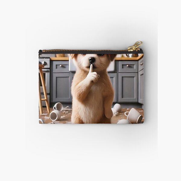 Item preview, Oops! Cute Puppy Broke the Dishes – Funny Dog Art designed and sold by AmetistLight.
